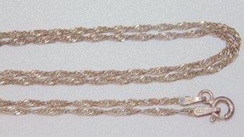 Sterling Twisted Curb Chain Necklace 2.4g