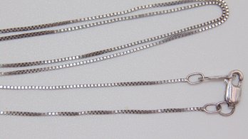 Sterling Box Chain Necklace 1.6g