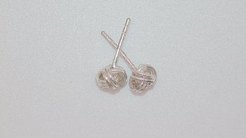 Sterling Knot And Stud Earrings 1.3g