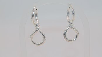 Sterling Twisted Hoop Earrings 4.0g