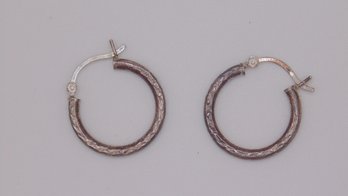 Sterling Hoop Earrings 2.1g