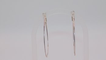 Sterling Teardrop Hoop Earrings 4.6g