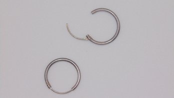 Sterling Hoop Earrings .6g