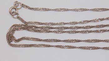 Sterling Twisted Curb Chain Necklace 2.4g