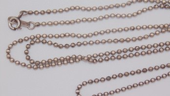 Sterling Bead/Ball Chain Necklace 6.7g