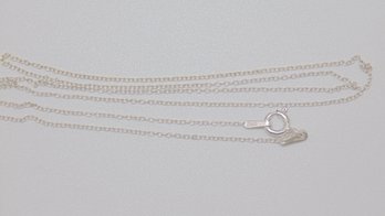 Sterling Cable Chain Necklace With Pendant .7g