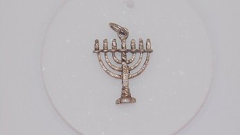 Sterling Menorah Pendant 1.9g