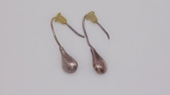 Sterling Teardrop Wire Hook Earrings 1.4g