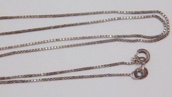 Sterling Box Chain Necklace 1.9g