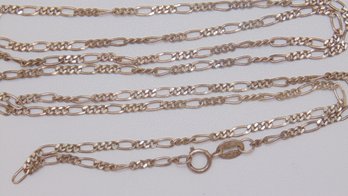 Sterling Figaro Chain Necklace 3.7g