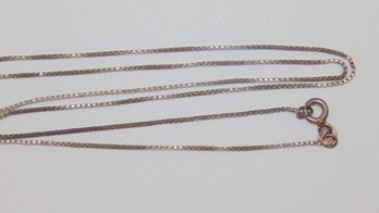 Sterling Box Chain Necklace 1.8g