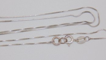 Sterling Box Chain Necklace 1.5g