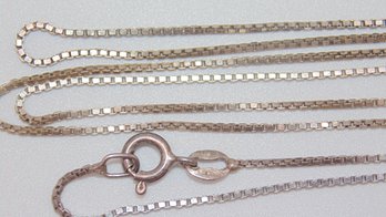 Sterling Box Chain Necklace 3.1g