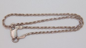 Sterling Rope Chain Bracelet 2.1g