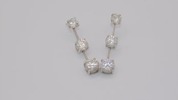 Sterling 3 LD Rhinestone Earrings 6.7g