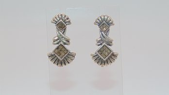 Sterling Mare Post Dangle Earrings 6.5g