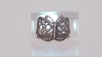 Sterling Butterfly Ring 3.3g Size 8.25