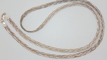 Sterling Flat Herringbone  Braded Chain 15.4g