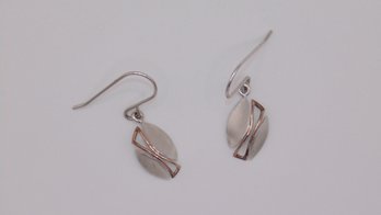 Sterling Dangle Hook Earrings 1.8g