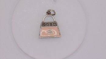 Sterling Pink Purse Pendant 2.5g