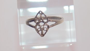 Sterling 2 Hearts Ring 1.4g Size 7.5