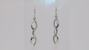 Sterling 3 Oval Dangle Earrings 2.4g