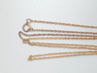 Gold Over Sterling Silver Rope Chain Necklace 1.7g