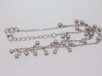 Sterling Silver Charm Ball Bracelet 3.3g