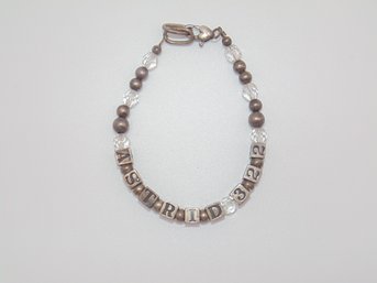 Sterling Beaded Bracelet 14.2g