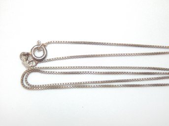 Sterling Box Chain Necklace 2.0g