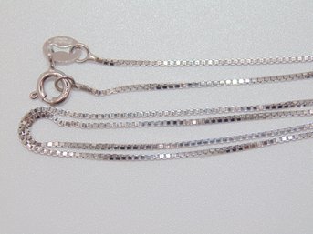 Sterling Box Chain Necklace 1.5g