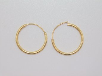 Sterling Gold Plated Huggie Earrings 1.0g