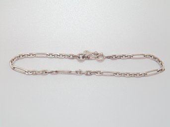 Sterling Figaro Chain Bracelet 4.0g