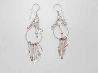 Sterling Hook Dangle Earrings 4.7g