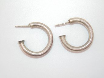 Sterling Stud Hoop Earrings 3.6g