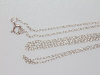 Sterling Chain Necklace .8g 18in