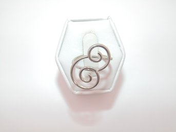 Sterling Swirl Ring Size 6.75 2.5g