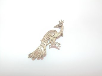 Sterling Peacock Brooch 4.7g