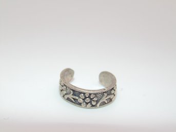 Sterling Flower Toe Ring Size 3 2.2g