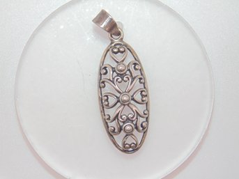 Sterling Scroll Work Pendant 2.7g