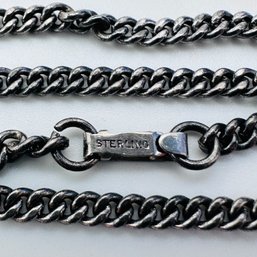 Sterling Silver Curb Link Bracelet, 4.36 G.