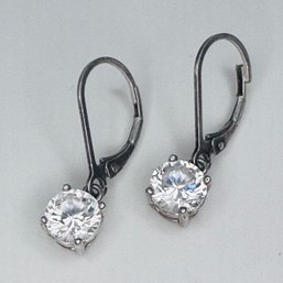 SU PRIMROSE CUBIC ZIRCONIA Sterling Silver Jacket Earrings 1.72g