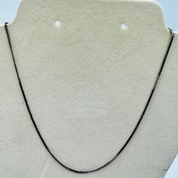 Sterling Silver Serpentine Chain Necklace, 2.60 G.