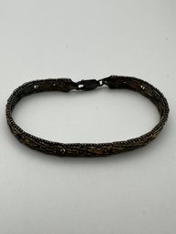 ITALY-MILOR Sterling Silver With Unique Gold Weave Design 16.51g