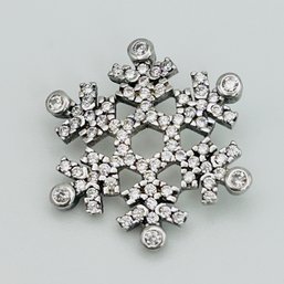 Sterling Silver Snowflake Pendant 1.8 G