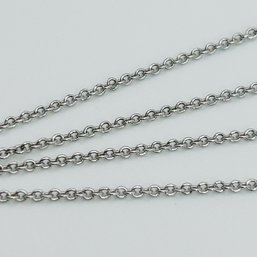 Sterling Silver Cable Chain Necklace, 1.42 G