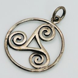 Sterling Silver Native Pendant 2.44