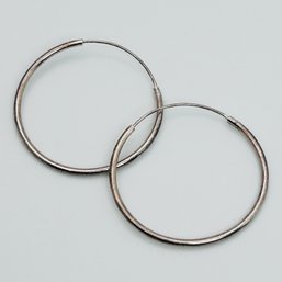 Sterling Silver Endless Hoops, 1.69 G