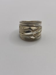 Sterling Vintage Modern Weave Ring 10.46g  Size 7