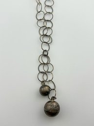 Link Necklace With Sterling Balls 12.00g